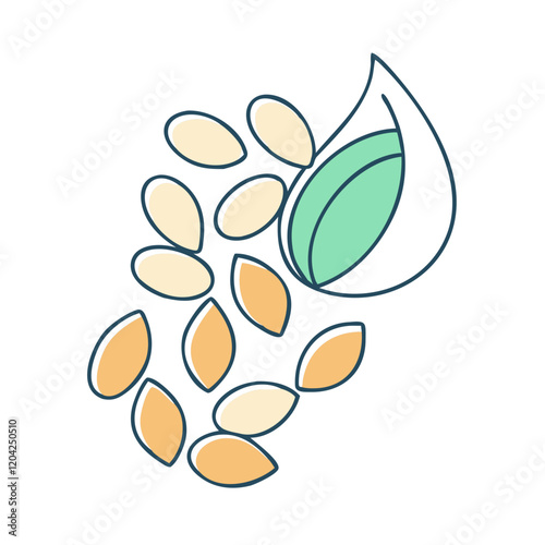 seeds icon, seeds vector illustration-simple illustration of seeds, perfect for seeds logos and icons