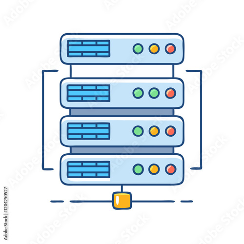 server icon, server vector illustration-simple illustration of server, perfect for server logos and icons