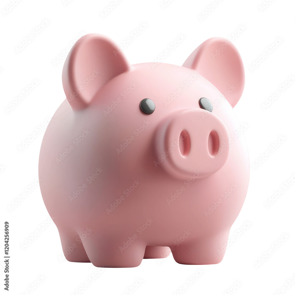 Pink Piggy Bank on Transparent Background for Savings and Finance Use Pink Piggy Bank on Transparent Background for Savings and Finance Use