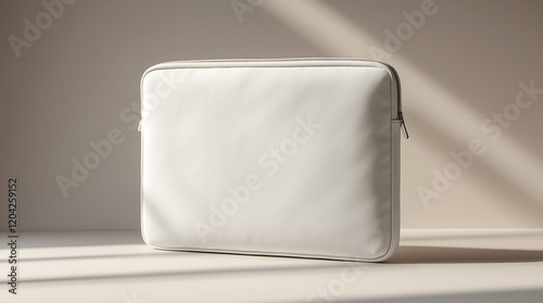 Blank White Laptop Sleeve Mockup, Minimalist Product Photography