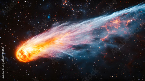 A deep-space probe capturing an exploding supernova in brilliant shades of orange, pink, and white, during a historic cosmic event