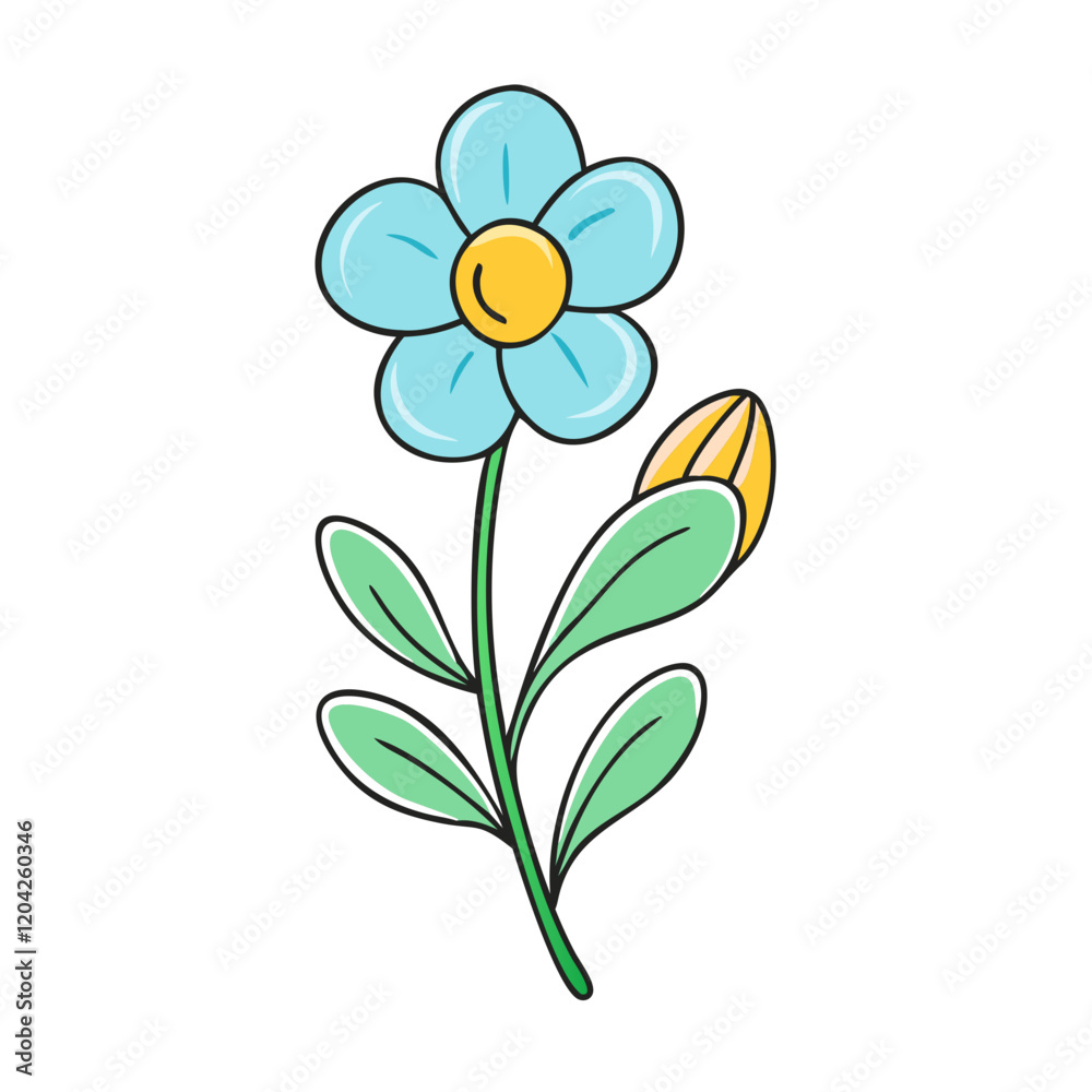 Naklejka premium spring flower icon, spring flower vector illustration-simple illustration of spring flower, perfect for spring flower logos and icons
