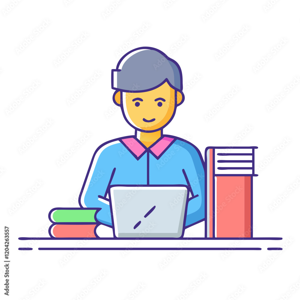 student icon, student vector illustration-simple illustration of student, perfect for student logos and icons student icon, student vector illustration-simple illustration of student, perfect for student logos and icons