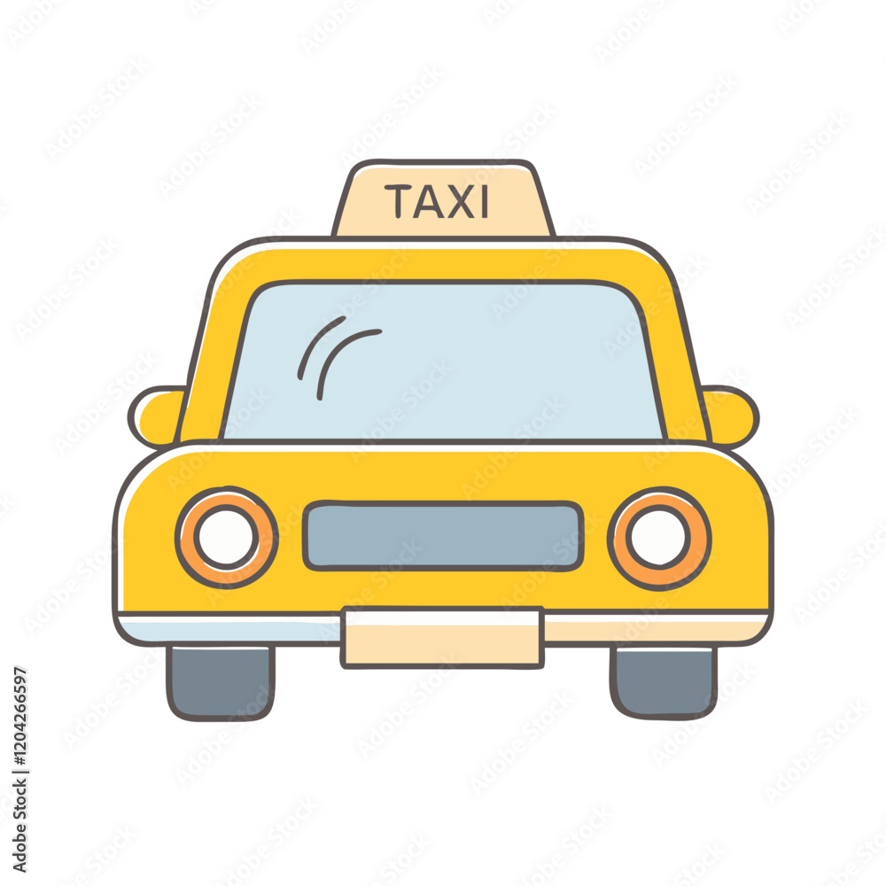 Obraz premium taxi icon, taxi vector illustration-simple illustration of taxi, perfect for taxi logos and icons