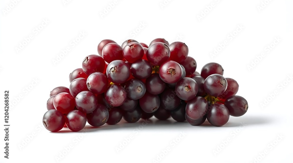 Red grapes showcased in a lush, elegant bunch, beautifully arranged. Red grapes showcased in a lush, elegant bunch, beautifully arranged.