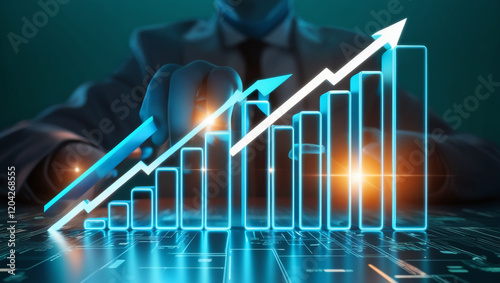 business graph showing growth