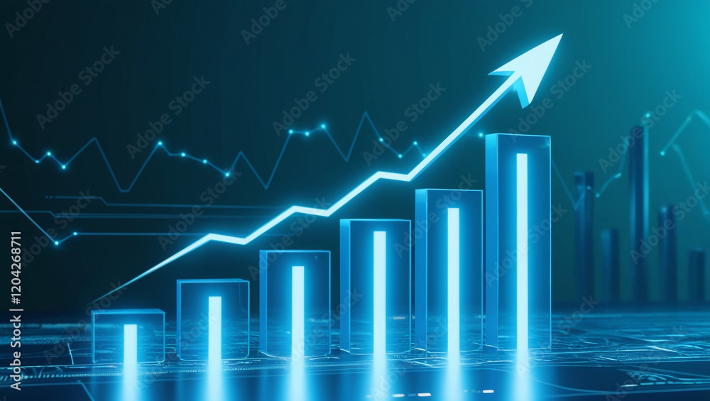 business graph with arrow business graph with arrow
