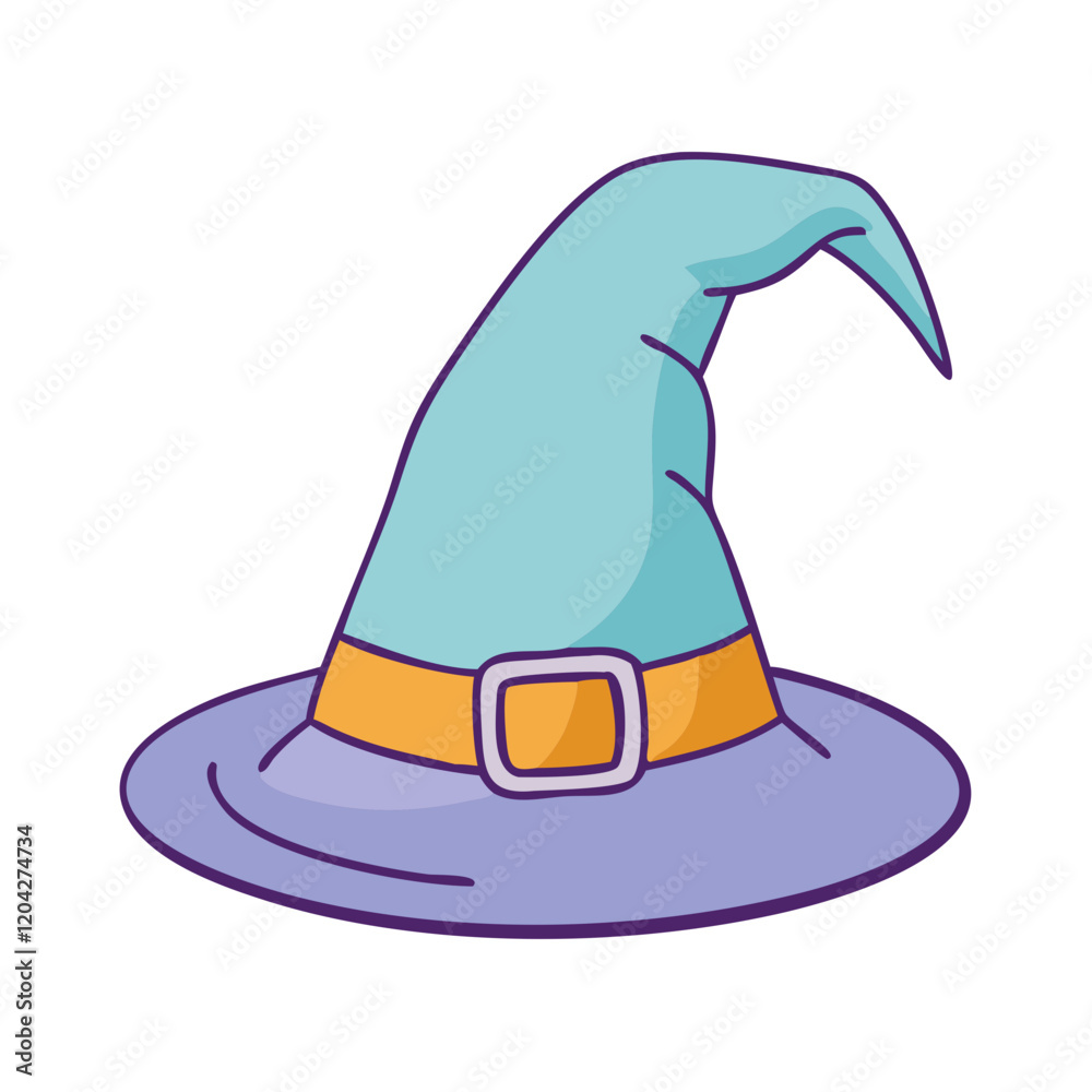 Fototapeta premium witch hat icon, witch hat vector illustration-simple illustration of witch hat, perfect for witch hat logos and icons