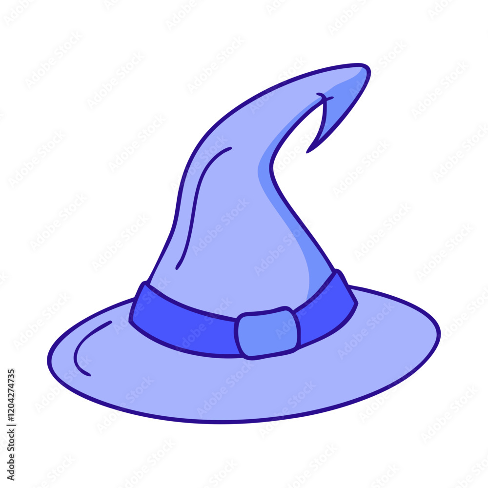 Naklejka premium witch hat icon, witch hat vector illustration-simple illustration of witch hat, perfect for witch hat logos and icons