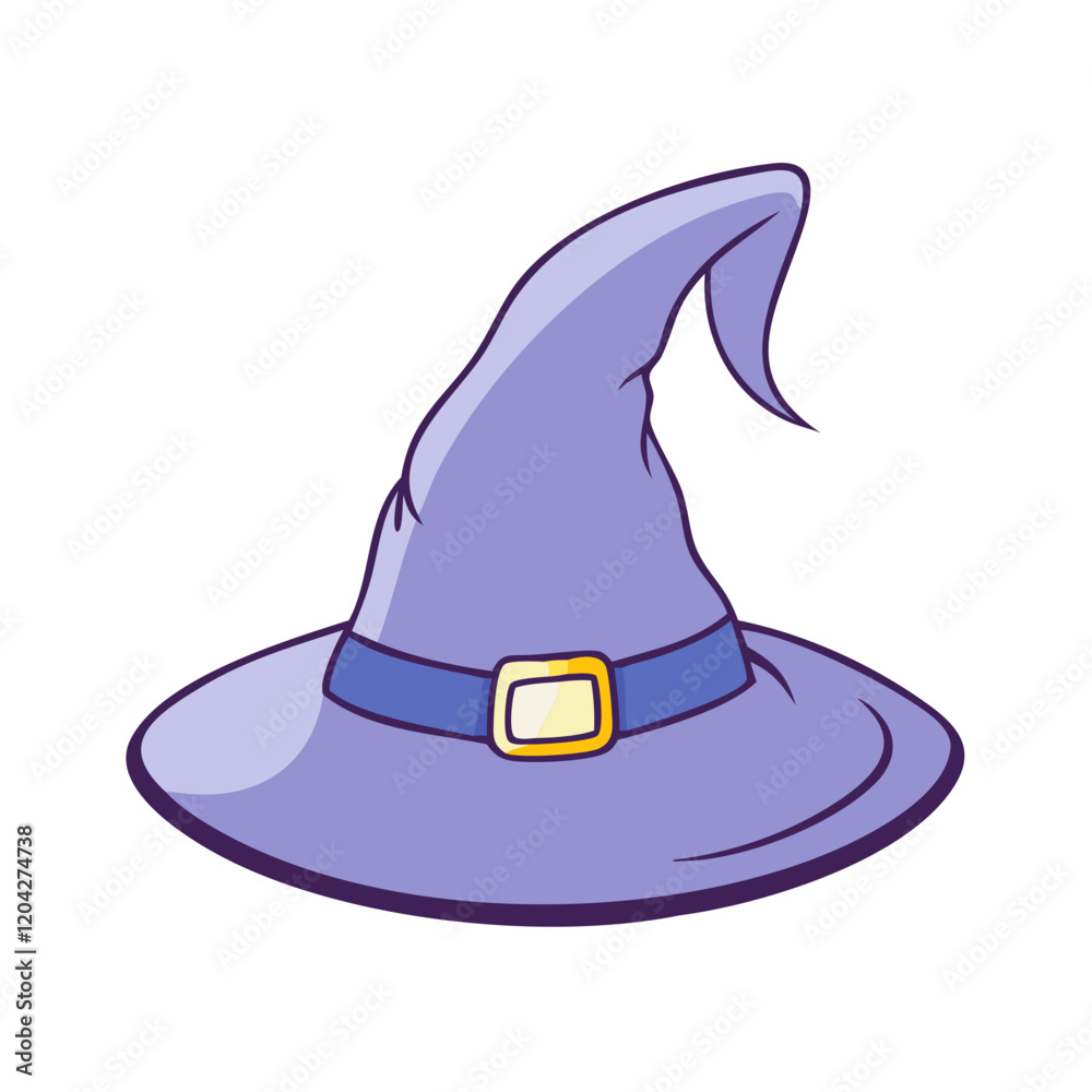 Naklejka premium witch hat icon, witch hat vector illustration-simple illustration of witch hat, perfect for witch hat logos and icons
