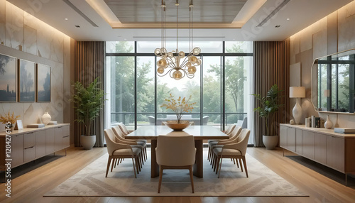 modern Dining room  interior background