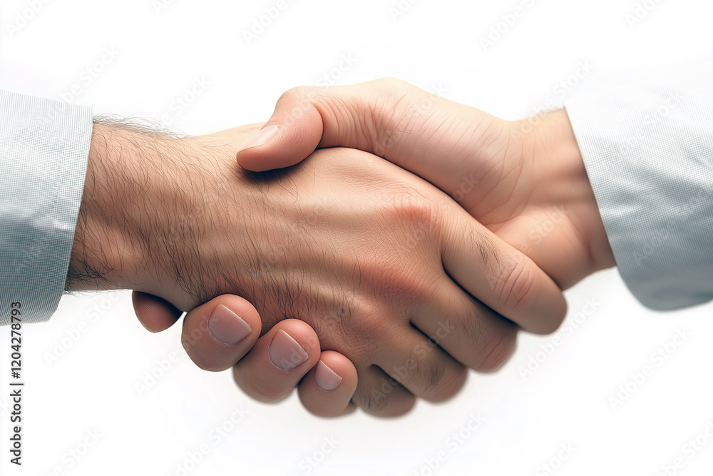 Two hands shaking in a business meeting. Generative Ai. Two hands shaking in a business meeting. Generative Ai.
