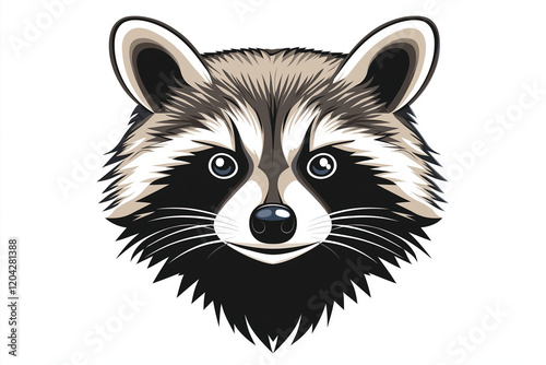 A raccoon with a big smile on its face. Generative Ai.