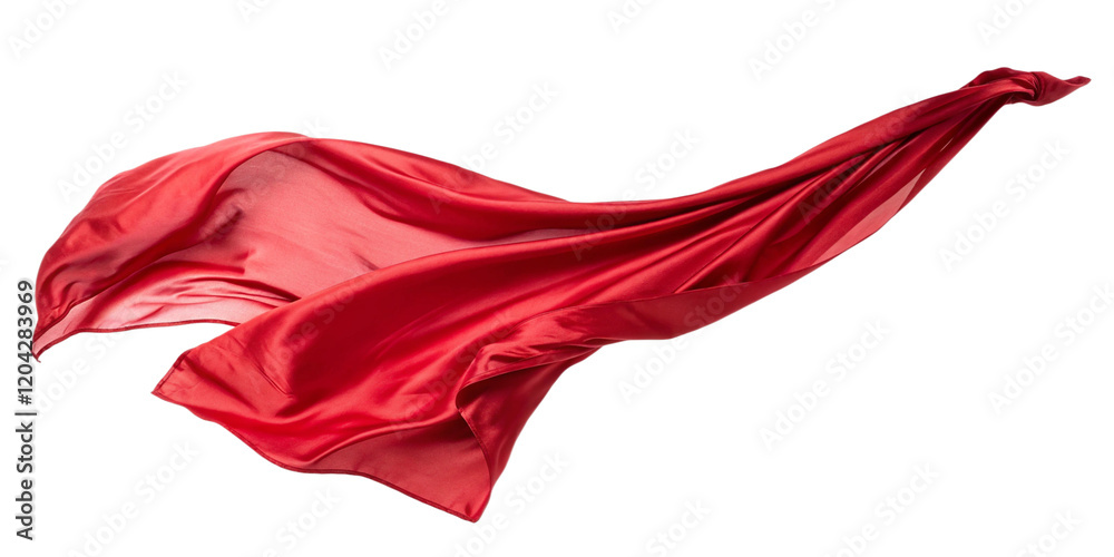 red satin fabric isolated on white red satin fabric isolated on white