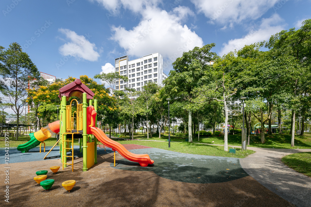 A Playground and Rest Area in Woodlands HDB Estate, Singapore A Playground and Rest Area in Woodlands HDB Estate, Singapore