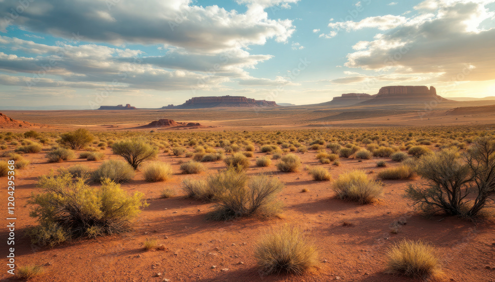 Fototapeta premium Stunning Desert Landscape Sunset Panorama Arizona Scenery