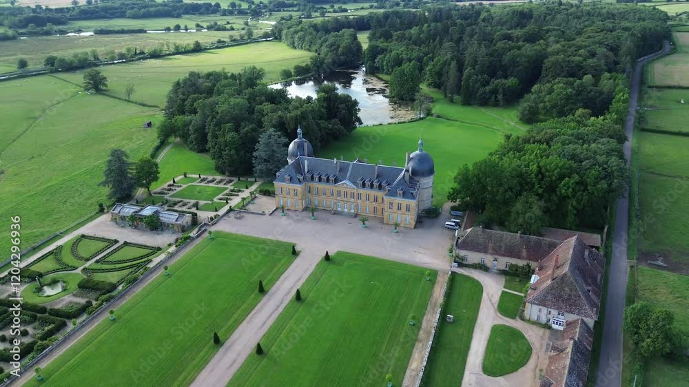 drone video Digoine castle france europe drone video Digoine castle france europe