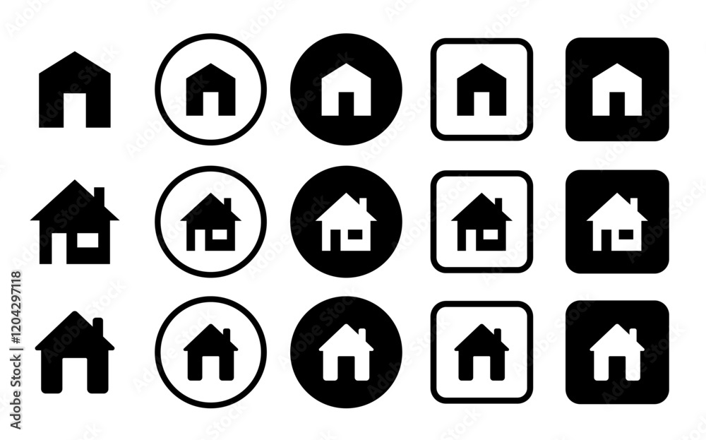 House symbol. House set icon. Home flat icon set vector illustration House symbol. House set icon. Home flat icon set vector illustration