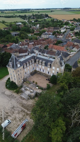 drone photo Blet castle france europe photo