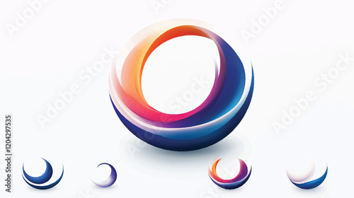 Multiple screens display a vibrant, swirling abstract design, possibly from an art or design app.

