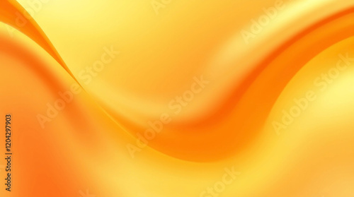Minimalist Abstract Design with Golden Gradient and Smooth Lines in Warm Colors