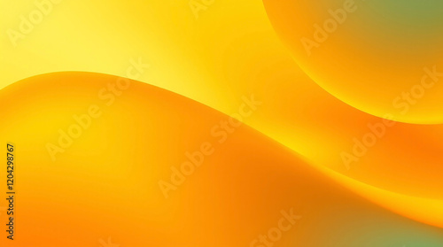 Elegant Golden Yellow Gradient Abstract Background with Soft Curves and Warm Tones