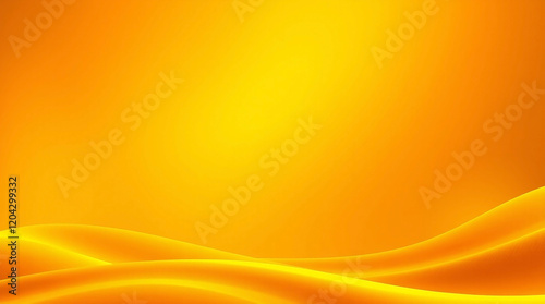 Elegant Golden Yellow Gradient Abstract Background with Soft Curves and Warm Tones