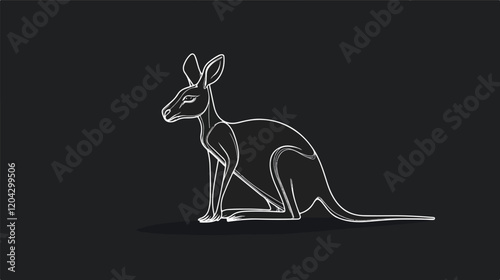 Adobe Illustrator ArtworkThree stylized kangaroo illustrations, one complete and two partial, are shown on a dark background.
