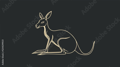 Adobe Illustrator ArtworkThree stylized kangaroo illustrations, one complete and two partial, are shown on a dark background.
