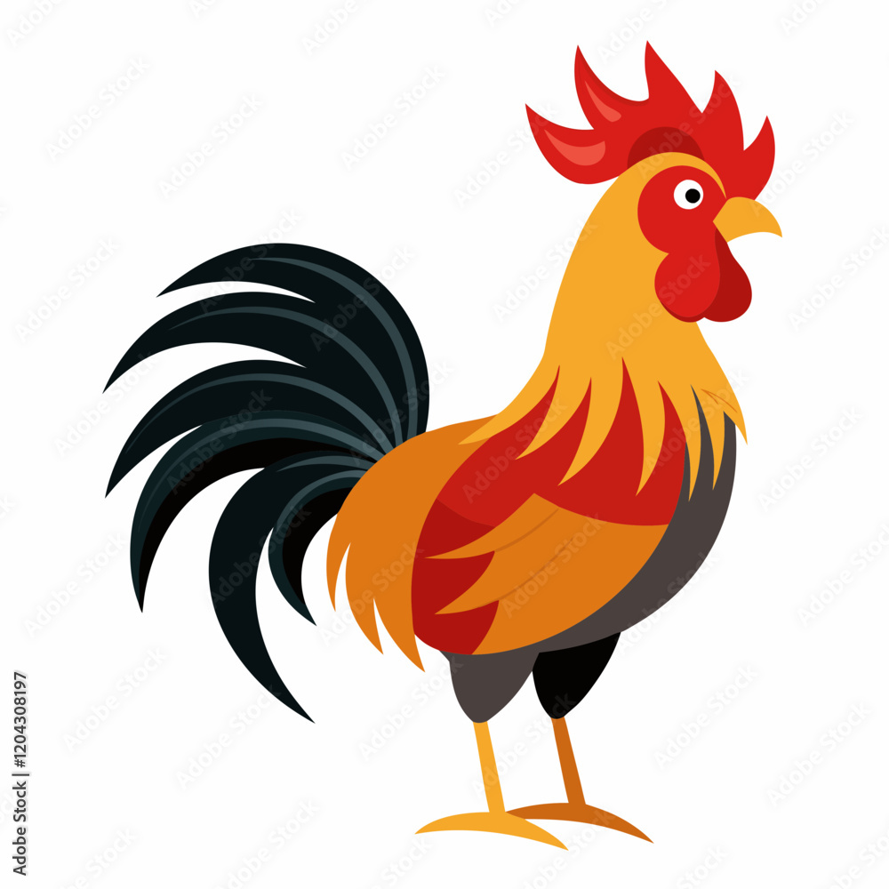 Fototapeta premium rooster isolated on white background
