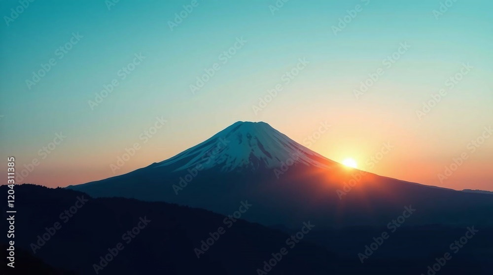 mount fuji, mountain at sunset mount fuji, mountain at sunset