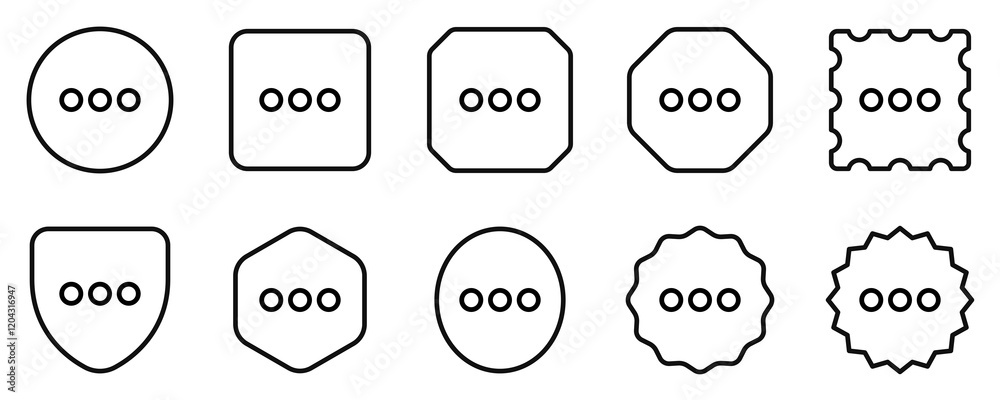 Vector horizontal ellipsis menu icon. Black, white background. Perfect for app and web interfaces, infographics, presentations, marketing, etc. Vector horizontal ellipsis menu icon. Black, white background. Perfect for app and web interfaces, infographics, presentations, marketing, etc.