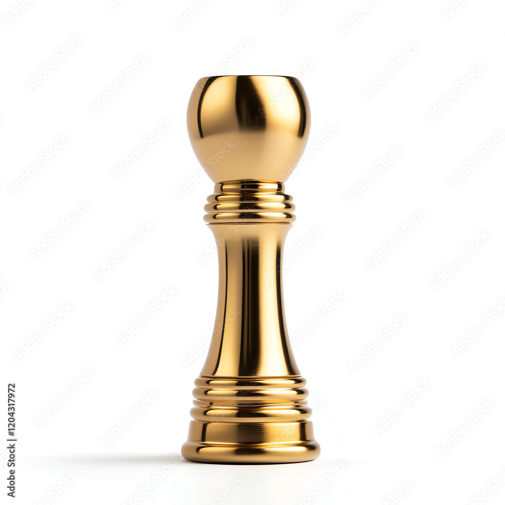 A shiny golden chess pawn piece, symbolizing strategy and competition, perfect for game enthusiasts and motivational themes. A shiny golden chess pawn piece, symbolizing strategy and competition, perfect for game enthusiasts and motivational themes.