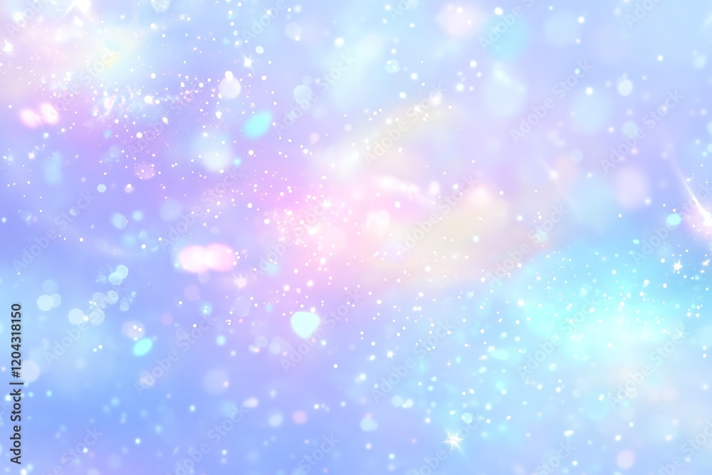 Abstract Icy Blue Design with Glittering Stars and Holographic Gloss for Holiday or Beauty Ads Abstract Icy Blue Design with Glittering Stars and Holographic Gloss for Holiday or Beauty Ads