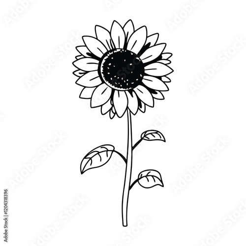 Sunflower silhouette Vector Design EPS