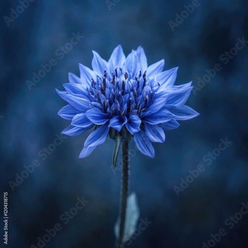 Stunning Blue Cornflower Blossom Isolated on a Soft Background, Celebrating the Beauty of Nature's Floral Bouquet