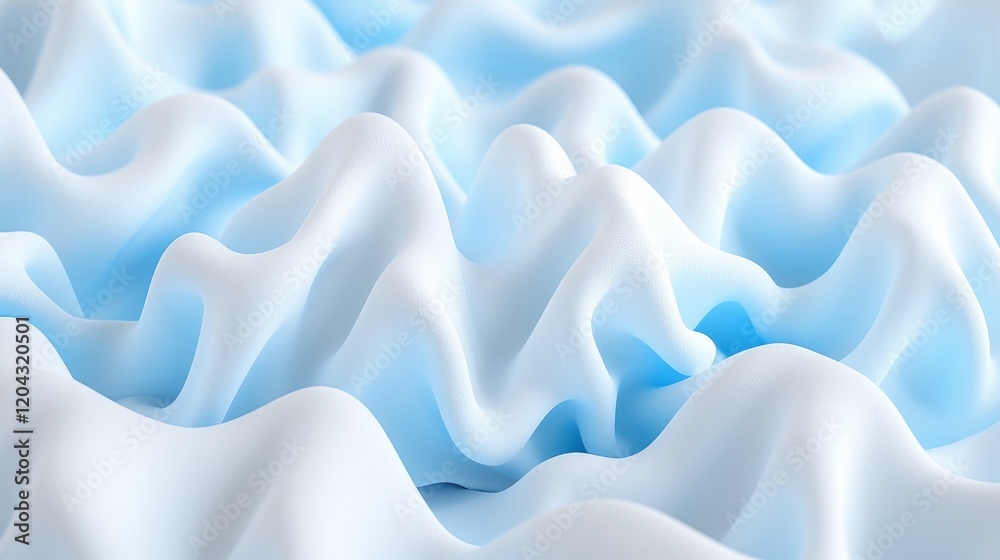 Obraz premium Abstract light blue wavy background.