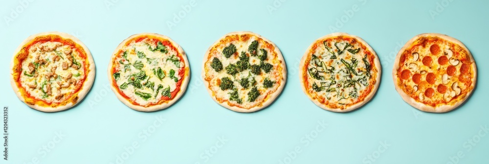 Vibrant Vegetarian Pizza on Aqua Canvas: A Culinary Delight with Fresh Toppings and Italian Flair Vibrant Vegetarian Pizza on Aqua Canvas: A Culinary Delight with Fresh Toppings and Italian Flair