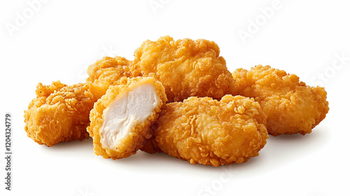 Crunchy, bite-sized chicken tenders ideal for snacking or casual meals-