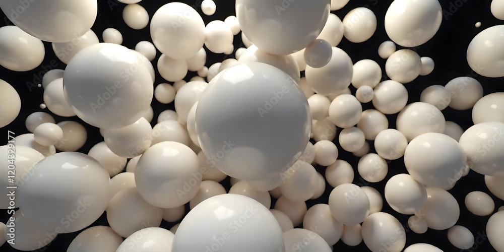 3D Glass Spheres on Dark Background 3D Glass Spheres on Dark Background
