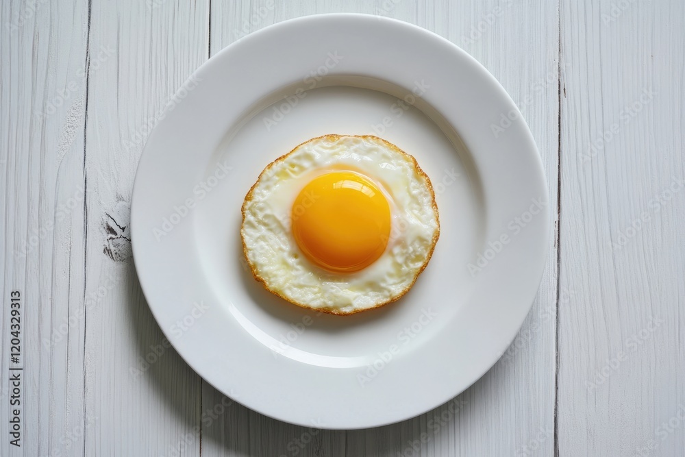 Delicious Scrambled Eggs Served on a White Plate Against a Rustic Wooden Backdrop Delicious Scrambled Eggs Served on a White Plate Against a Rustic Wooden Backdrop