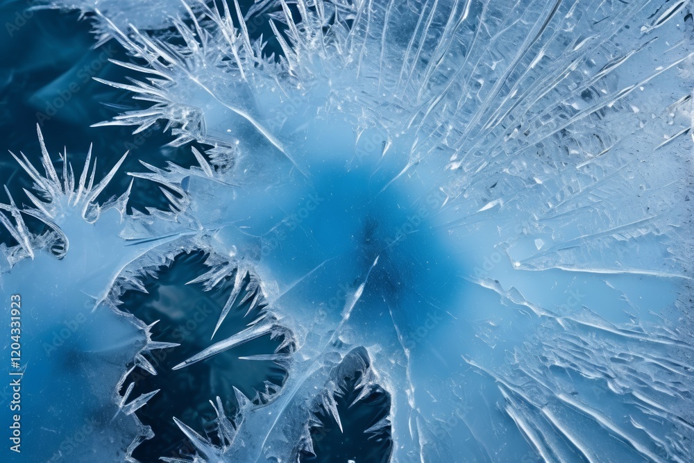 Obraz premium arafed image of a man looking at a frozen window