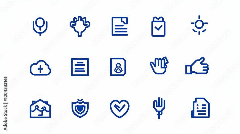 Minimalist line icons showcasing diverse themes, including technology, nature, and lifestyle, designed for modern visual communication. Minimalist line icons showcasing diverse themes, including technology, nature, and lifestyle, designed for modern visual communication.