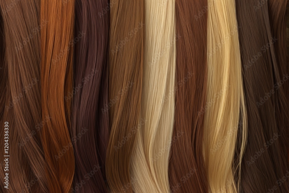 Naklejka premium a close up of a bunch of different colored hair