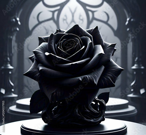 Black as Night || Beautiful Black Rose  photo