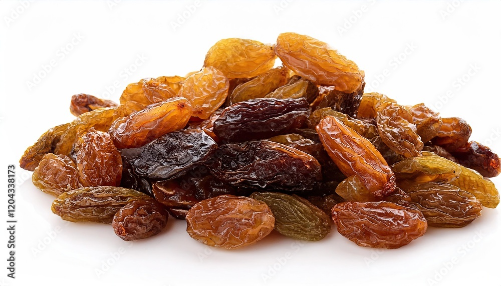 Obraz premium Raisins on white background