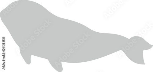 Beluga whale silhouette