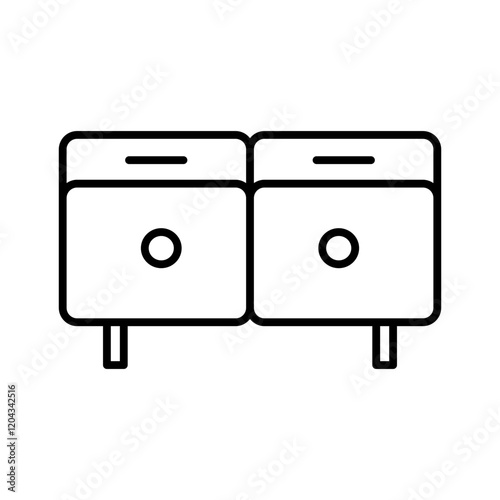 chest of drawers line icon