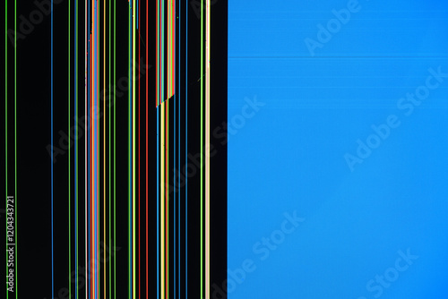 Broken Screen with Digital Artifacts