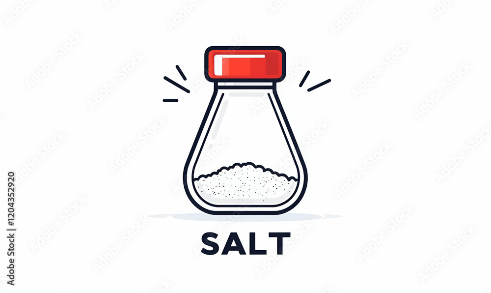 Salt Shaker Icon, a minimalist graphic representation of a salt shaker, featuring clean lines and a simple text element for clarity. Salt Shaker Icon, a minimalist graphic representation of a salt shaker, featuring clean lines and a simple text element for clarity.